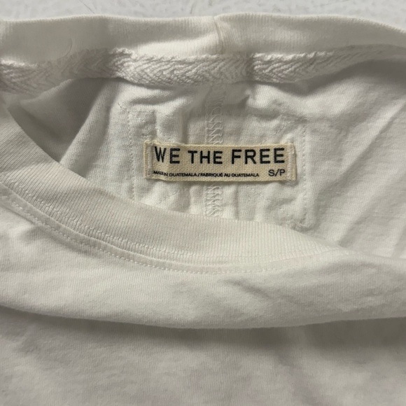 Free People We The Free Perfect Oversized Cotton Tee T-Shirt Crew Short White S - Picture 3 of 10